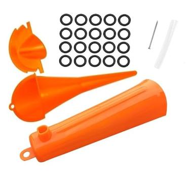 Imagem de Shonee Ferramenta de Kit de Mudança de Óleo, Conjunto de Funis de Óleo para Acessórios Harley Davidson, Funil de Óleo de Caixa Primária de Motocicleta, 20 Peças 11105 Plugue de Drenagem O-Ring