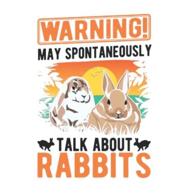 Imagem de Kaninchen Notizbuch: May spontaneously talk about Rabbits Kaninchen / 6x9 Zoll / 120 karierte Seiten Seiten