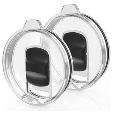 Imagem de 2 peças de tampa de copo de 850 g para YETI Rambler tampa deslizante magnética resistente a respingos, tampa de substituição compatível com copo YETI de 850 g, caneca de 400 ml e caneca de canudo de