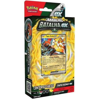 Imagem de Pokemon Deck de Batalha TCG Tapu Koko Ex - 003 Copag 60 Cartas