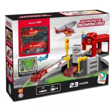 Imagem de Estação bombeiro - Pista com 23 peças - envio imediato - Brinquedos