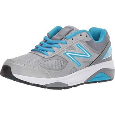 Imagem de New Balance Tênis de corrida feminino W1540 V3, Prata/Polaris, 13 Wide