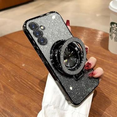 Imagem de Capa de suporte com glitter TPU ultrafina para Samsung A55 A54 A53 A25 A15 A35 A32 A52 A22 A24 A12 A14 A13 A52S, preta C, para M54