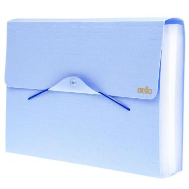 Imagem de Pasta Sanfonada 31 Divisões Dello Serena linho Cores Pastel, Azul Pate