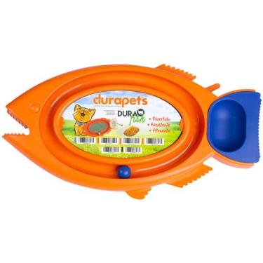 Imagem de Brinquedo Arranhador Para Gatos C/ Bola e Comedouro DuraFish - Durapet