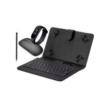 Imagem de Capa com Teclado + Mouse + Caneta + Relógio Para Tablet Lenovo M9 - Fa