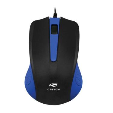 Imagem de Mouse Usb Fio C3tech Ms-20bl 3 Botões Azul Pc Notebook - ALPAS