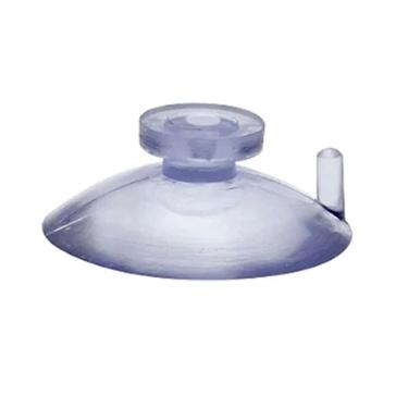 Imagem de 2 Ventosa 40mm 4cm Cabeça Botão PVC P/Vidro Superfície Lisa
