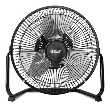 Imagem de BEYOND BREEZE Ventilador De Chão De 9 Polegadas, Ventilador De Metal Portátil De 3 Velocidades Com Inclinação Ajustável, Ventilador De Chão De Berço Pequeno E Silencioso Para Casa, Escritório, Quarto