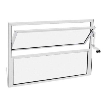 Imagem de Janela Basculante em Alumínio 40 x 40 x 1,35 cm Alumislim Sasazaki