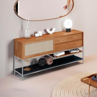 Imagem de Buffet Aparador Sala de Jantar Agnes 2 Gavetas em Madeira Maciça Mel M