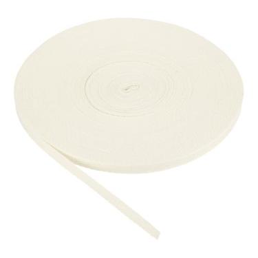 Imagem de PATIKIL Fita de sarja de algodão 1/10.2 cm 25 jardas fita de algodão fita de encadernação fita de espinha de peixe guarnição para costura de embrulho de presente, creme branco 6 mm