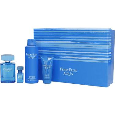 Imagem de Perfume Masculino Perry Ellis Aqua Edt Spray 100 Ml&Corporal 175 Gel De Banho 50 7 Mini