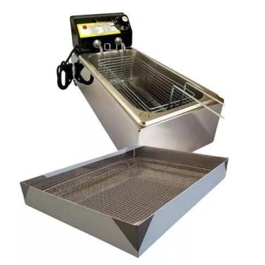 Imagem de Fritadeira Elétrica Óleo Inox Cuba 3l C/ Escorredor Fritura - Central 
