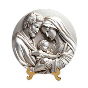Imagem de Placas Religiosas com apoio de mesa Menino Jesus Sagrada Família Nossa