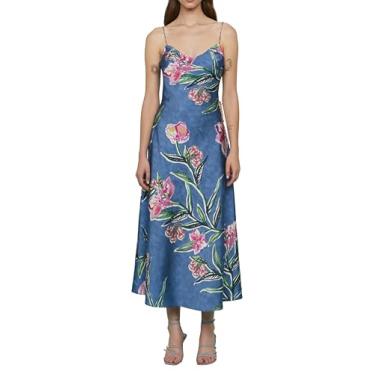 Imagem de AMUR Vestido midi Delilah feminino, Lírio da água, 36