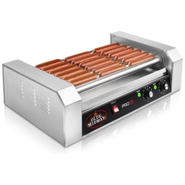 Imagem de Máquina de Hot Dog, para 18 Salsichas, Aço Inox, 900W, 110v, OLDE MIDWAY ROLL PRO18, Prateado