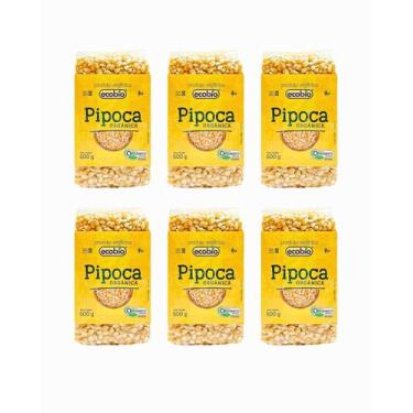 Imagem de KIT - 6 Milho De Pipoca Orgânico Alto Vácuo Ecobio 500g - 1un de milho