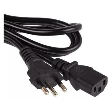 Imagem de Cabo De Força Energia Tripolar P/ Fonte Monitor Pc Padrão Br 110v/220v