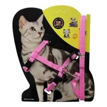 Imagem de Peitoral Coleira Para Gatos Ajustável Adestramento Educativo - Alwy