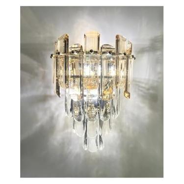 Imagem de Arandela, Luminárias de Parede de Cristal de Luxo Compatível com Sala de Estar Quarto Luz de Parede Escadas Corredor Decoração de Casa Interna, Lustres, Sem Lâmpada