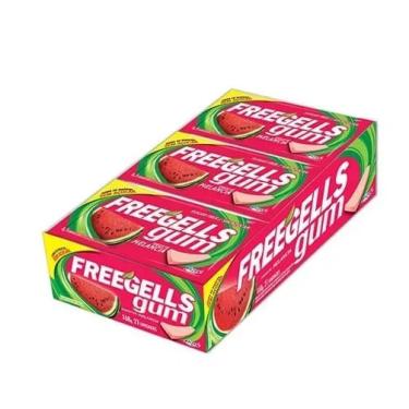 Imagem de Chiclete Freegells Gum Melancia Sem Açúcar c/ 15u 120g