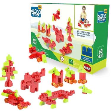 Imagem de Brinquedo Educativo Blocos De Montar 60 Peças - Xk101 Dismat