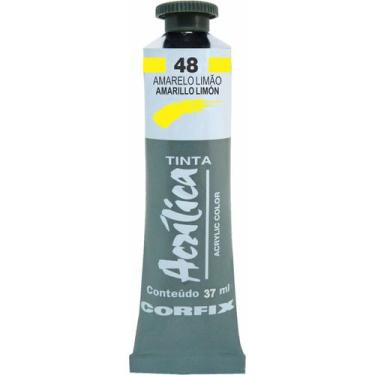 Imagem de Tinta Acrílica 37ml 048 Amarelo Limão Corfix, 048 - AMARELO LIMãO