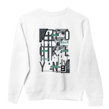 Imagem de Blusa Moletom Algodao Unissex Com Estampa Sem Capuz Conforto Basica Ribana de Qualidade Academia-Unissex