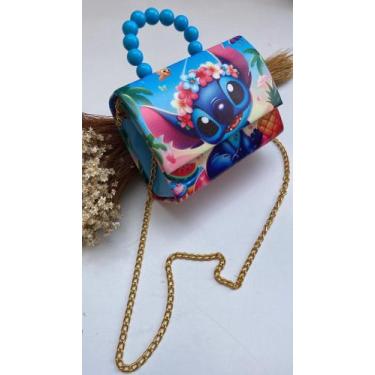 Imagem de Bolsa Infantil Menina Stitch Criança Bolsinha Pequena Blogueira Festa 