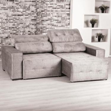 Imagem de Sofá Retrátil e Reclinável Évora 2 Lugares 1,80m Veludo Luxor Espuma D