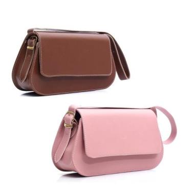 Imagem de Kit 2 Bolsa Feminina Clutch Shoulder Bag Alça de Mão Compacta - Alice,