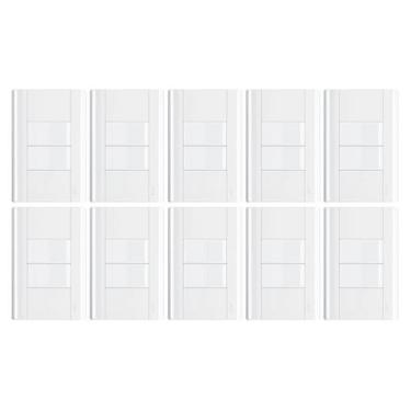 Imagem de Interruptor 2 Teclas Com Placa 4x2 Fame Modulare - Kit 10 Un, Branco