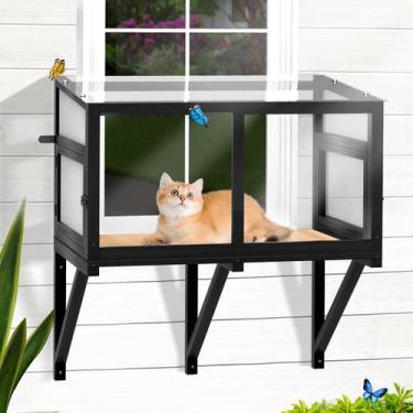Imagem de Cat Window Box Catio Outdoor Cat Enclosure Perch FunXplore
