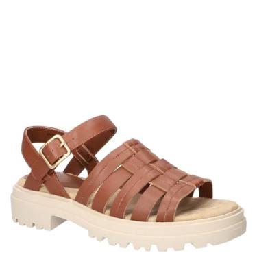 Imagem de Bella Vita Sandália rasteira feminina Loni, Couro marrom escuro, 35