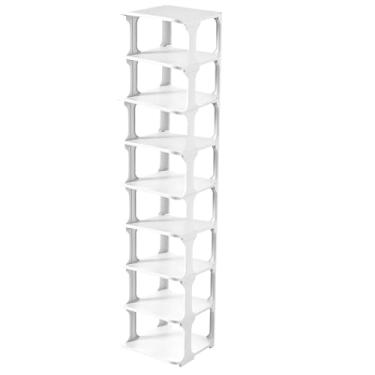Imagem de Organizador alto de sapatos, rack de armazenamento de sapatos - Rack de sapatos estreitos compactos de várias camadas,Gabinete independente para chinelos sandálias Flats tênis de salto alto Boots Boot