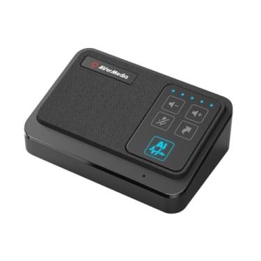 Imagem de AVerMedia Alto-falante AS311 AI – Supressão de ruído alimentada por IA, captação de voz aprimorada, Plug and Play USB, fácil configuração, microfone de conferência e alto-falante para trabalhar em