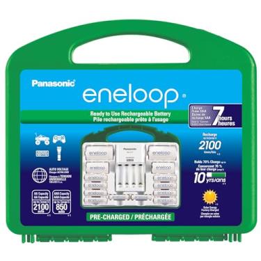 Imagem de Kit Pilhas Eneloop 8 Aa + 2 Aaa + 4 Adaptadores (2 C + 2d)