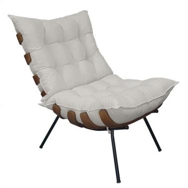 Imagem de Poltrona Costela Decoração em Linho - Élpis Móveis - Élpis Móveis e De