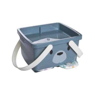 Imagem de Caixa Organizadora Infantil Porta Fraldas Bebê Plasútil, Urso Lúdico