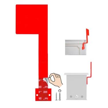 Imagem de Bandeira dobrável para caixa de correio, bandeira de caixa de correio vertical, bandeira de caixa de correio de 180 graus, sem necessidade de ferramentas para colar na bandeira da caixa de correio, substituição da bandeira da caixa de correio, resistente, montagem fácil