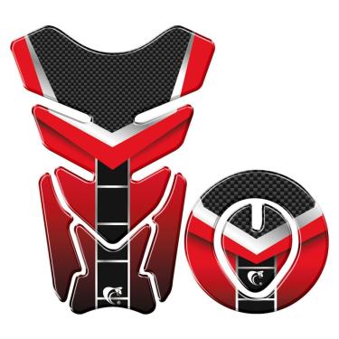 Imagem de Protetor Tanque E Bocal Adesivo Moto Honda Até 2017 Vermelho