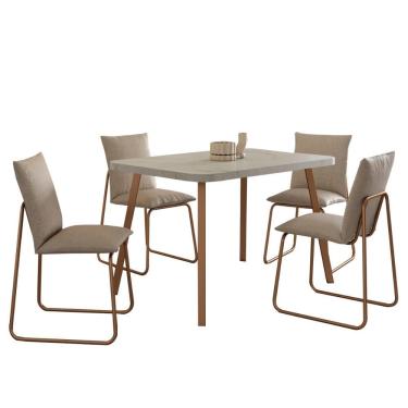 Imagem de Conjunto Sala De Jantar 4 Cadeiras Monte-carlo Carraro Pet Ros