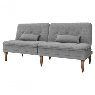 Imagem de Sofá Cama Pietra Sala Quarto Decorativo Matrix Cinza