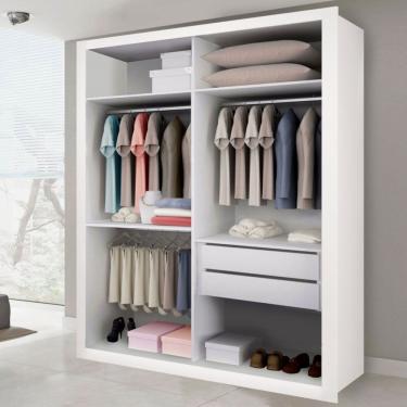 Imagem de Closet Solteiro Sem Portas 2 Gavetas Júlia Minastex Branco