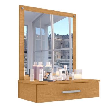 Imagem de Penteadeira Com 1 Gaveta E Espelho Saquarema Naturalle