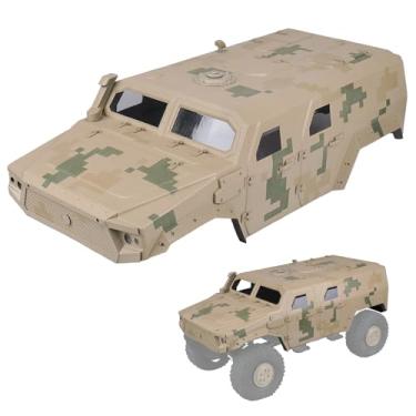Imagem de HobbyPark RC Crawler Body Shell Military Truck Style for 313mm 324mm Wheelbase Compatible with Traxxas TRX4 Axial SCX10 1/10 Scale (Camouflage Earthy Yellow)