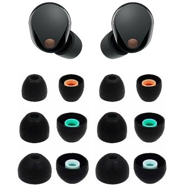 Imagem de ALXCD Ponteiras Auriculares Compatíveis Com Fones De Ouvido Sony Wf-1000Xm5, P/M/G, 3 Tamanhos, 6 Pares, Pontas Silicone Macio, Xm5, Pretas, P/M/G