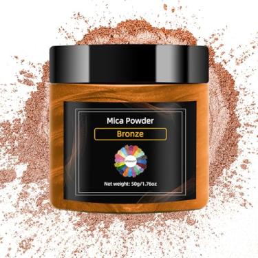 Imagem de NTWJNJY Pó De Mica Bronze Para Resina Epóxi, Brilho Natural, Tinta Spray Colorir Carros, Velas, Sabonete, Sombra Os Olhos, Labial, Esmalte (50 G/1,7 Oz)