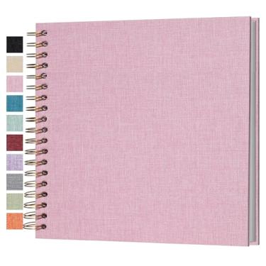 Imagem de Cherrich Álbum De Fotos 25X25 Cm, Capa Linho Para Casamento, Bebê, Família, Formatura, Cachorro, Férias